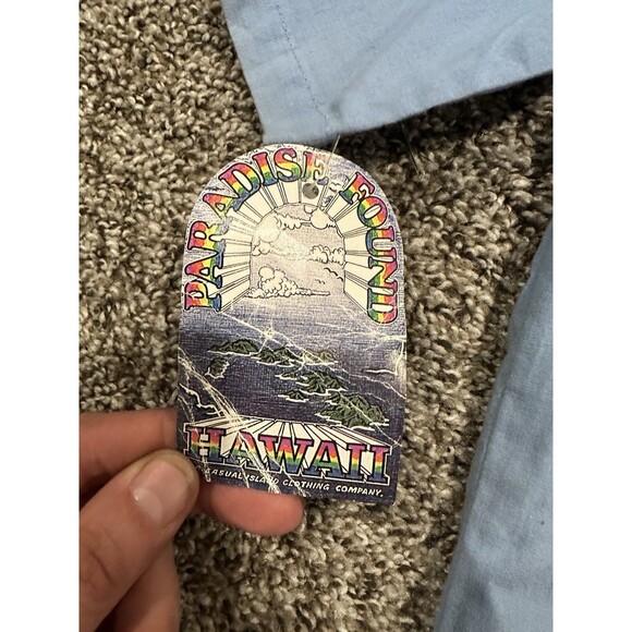 Vintage NWT Paradise Found Hawaiian Shirt Pockets Work Made in Hawaii Medium - Picture 9 of 10